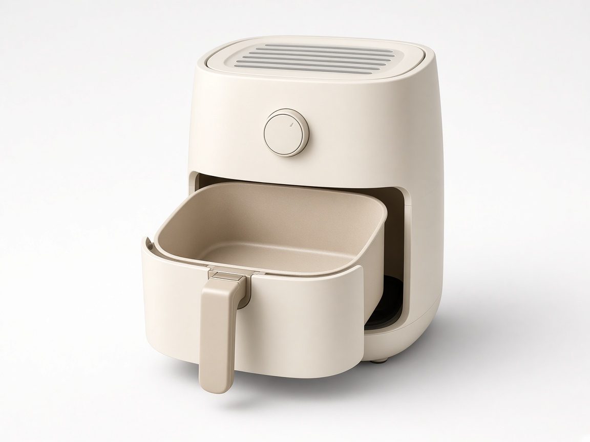Air fryer avec panier céramique beige